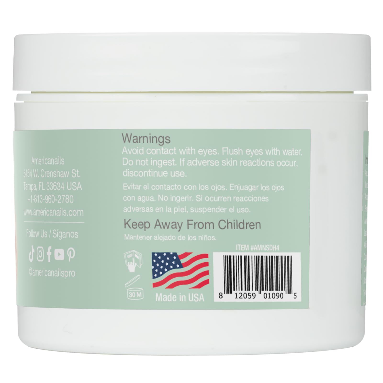 AMN SPA Americanails SPA Dry Heel Therapy 4oz – Hydrating Foot Care for Dry Heel Skin