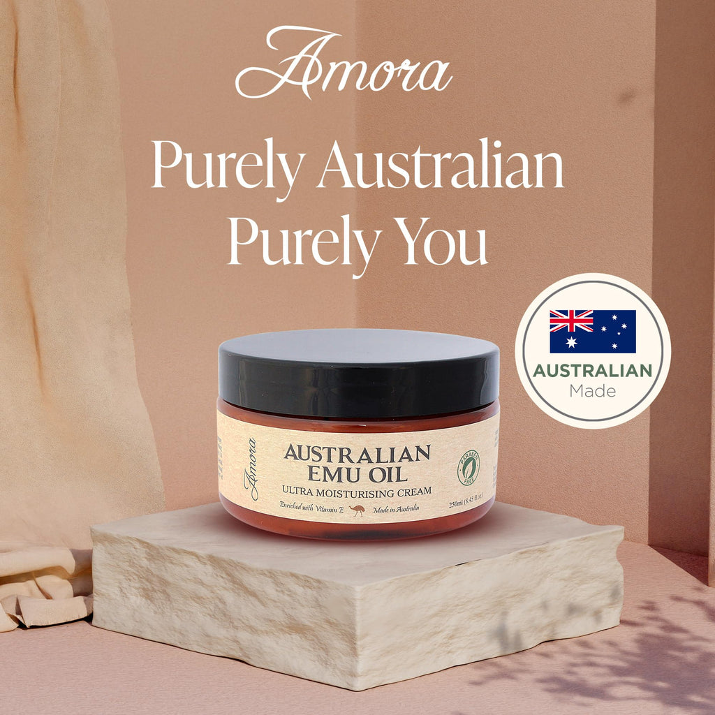 Amora Emu Oil Cream for Face & Body | Pharmaceutical Grade, Made in Australia