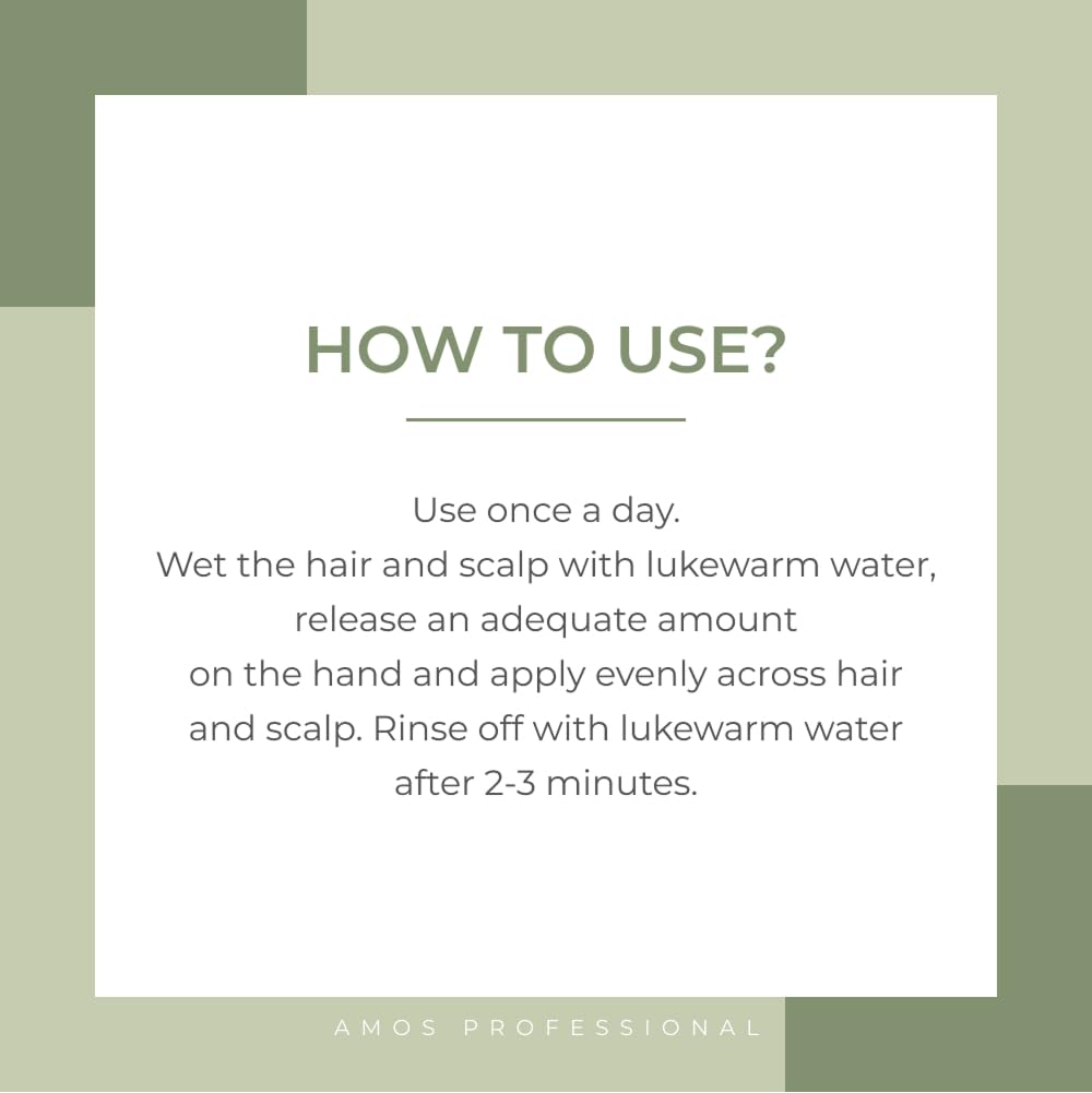 AMOS PROFESSIONAL Korean Green Tea Nourishing Hair Mask 8.45 oz | Deep Conditioning for Moisture