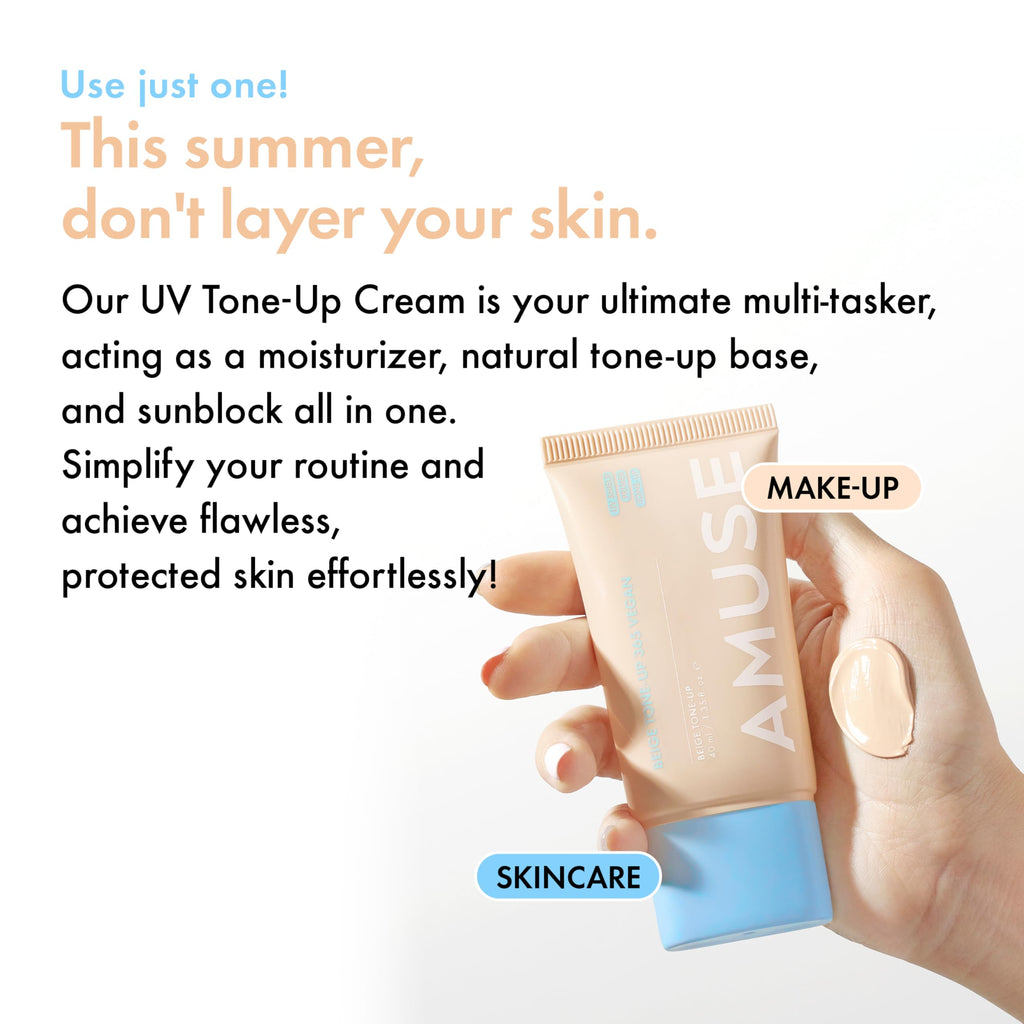 Amuse SEOUL 365 Vegan Beige Tone Up Cream – All-Day Natural Glow & 24-Hour Tone Preservation