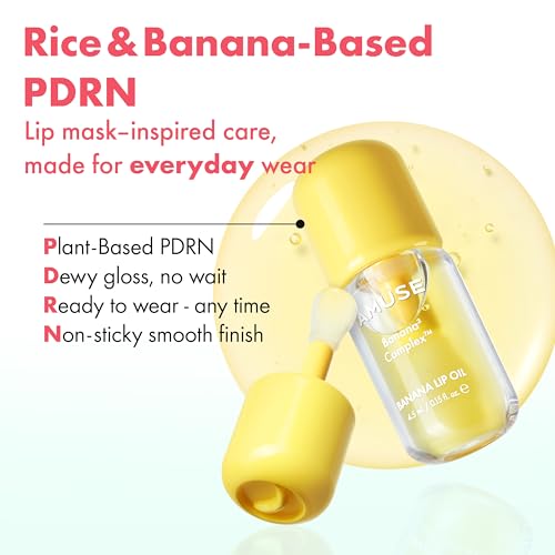 Amuse Seoul Banana Lip Oil (03 Manuka Honey) – Skincare-Infused Vegan Lip Oil