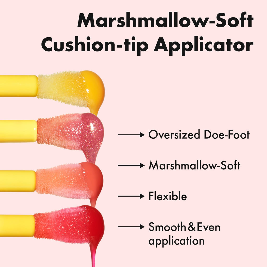 Amuse Seoul Banana Lip Oil (04 Juicy Peach) – Skincare-Infused Hydrating Vegan Lip Oil with Peptide & Rice-Based PDRN