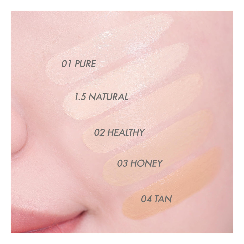 Amuse SEOUL Dew Power Vegan Cushion Foundation (01 PURE) – Dewy Glow, Long-Lasting Coverage, Clean Beauty
