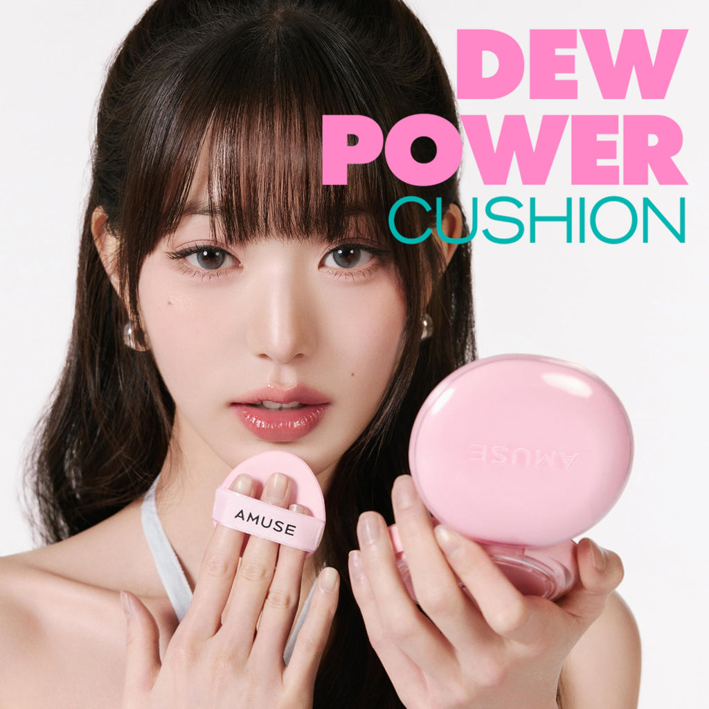Amuse SEOUL Dew Power Vegan Cushion Foundation (04 TAN) – Dewy Glow, Long-Lasting Coverage, Clean Beauty