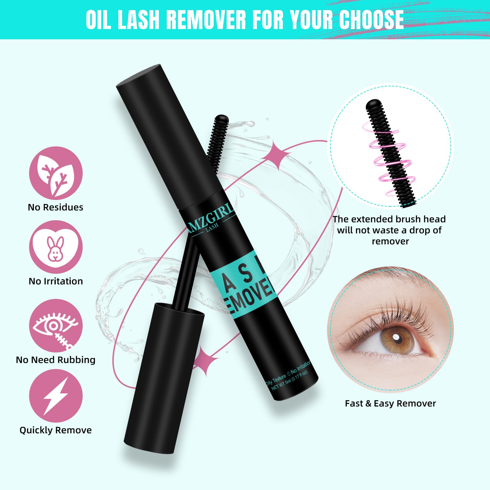 AMZGIRL LASH Brown Lash Clusters Kit — 320Pcs 80D DIY Lash Extensions at Home