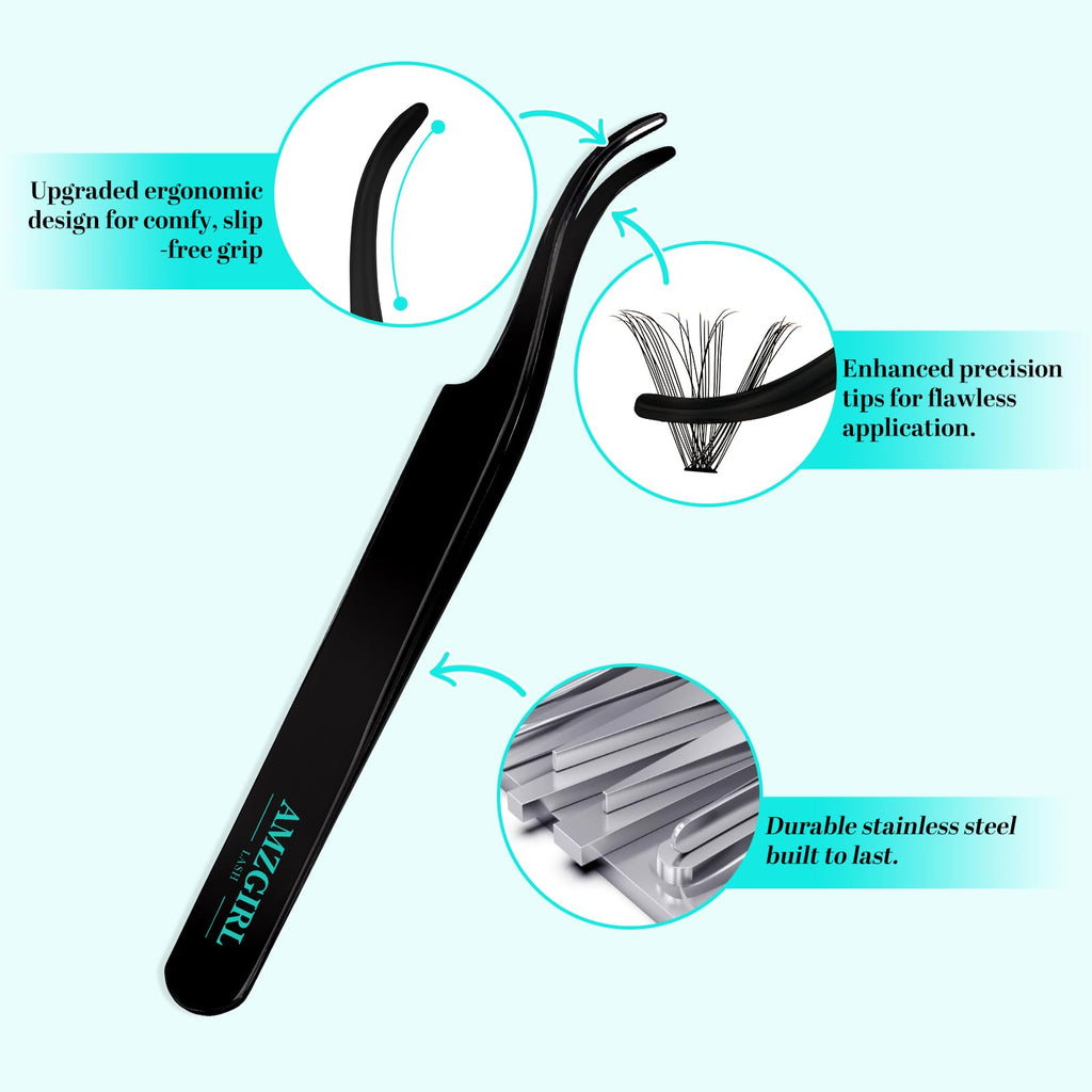 AMZGIRL LASH Lash Clusters Kit 320Pcs • 40D DIY Lash Extension Kit