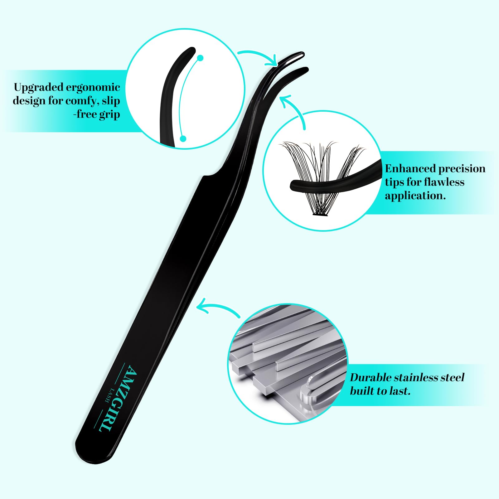 AMZGIRL LASH Lash Clusters Kit 320Pcs • 40D DIY Lash Extension Kit