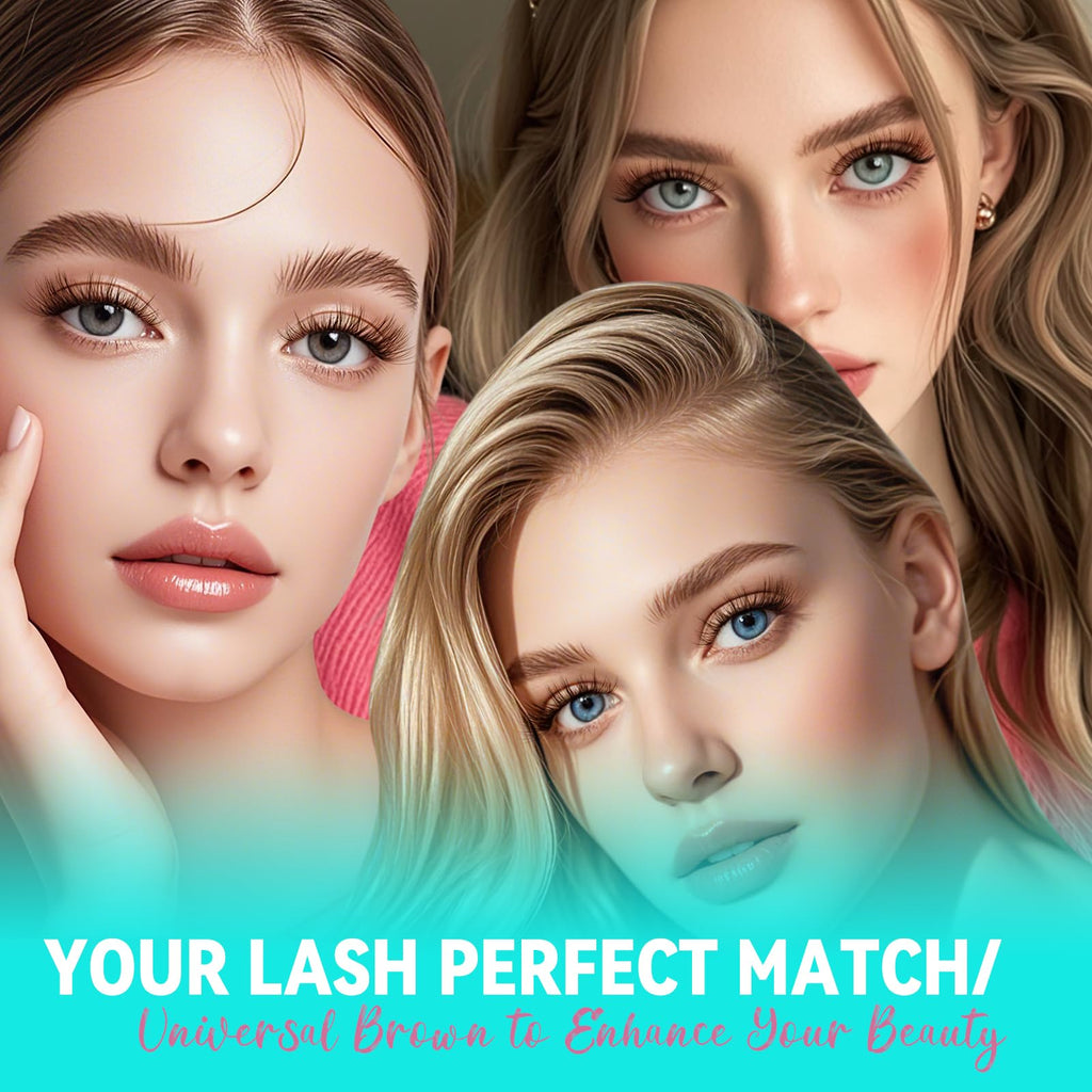 AMZGIRL LASH Brown Lash Clusters – 176 Pcs, C Curl, Natural Dark Brown, Beginner Friendly DIY Lashes