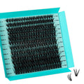 AMZGIRL LASH Lash Clusters 240pcs – DIY Eyelash Extensions, 9-16mm D-Curl, Wispy False Lashes