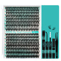 AMZGIRL LASH Lash Clusters Kit 320pcs — 9-16mm D Curl, Bond & Seal, Remover & Applicator