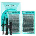 AMZGIRL LASH Lash Clusters Kit 640Pcs | DIY Lash Extensions 40D/50D 9-16mm