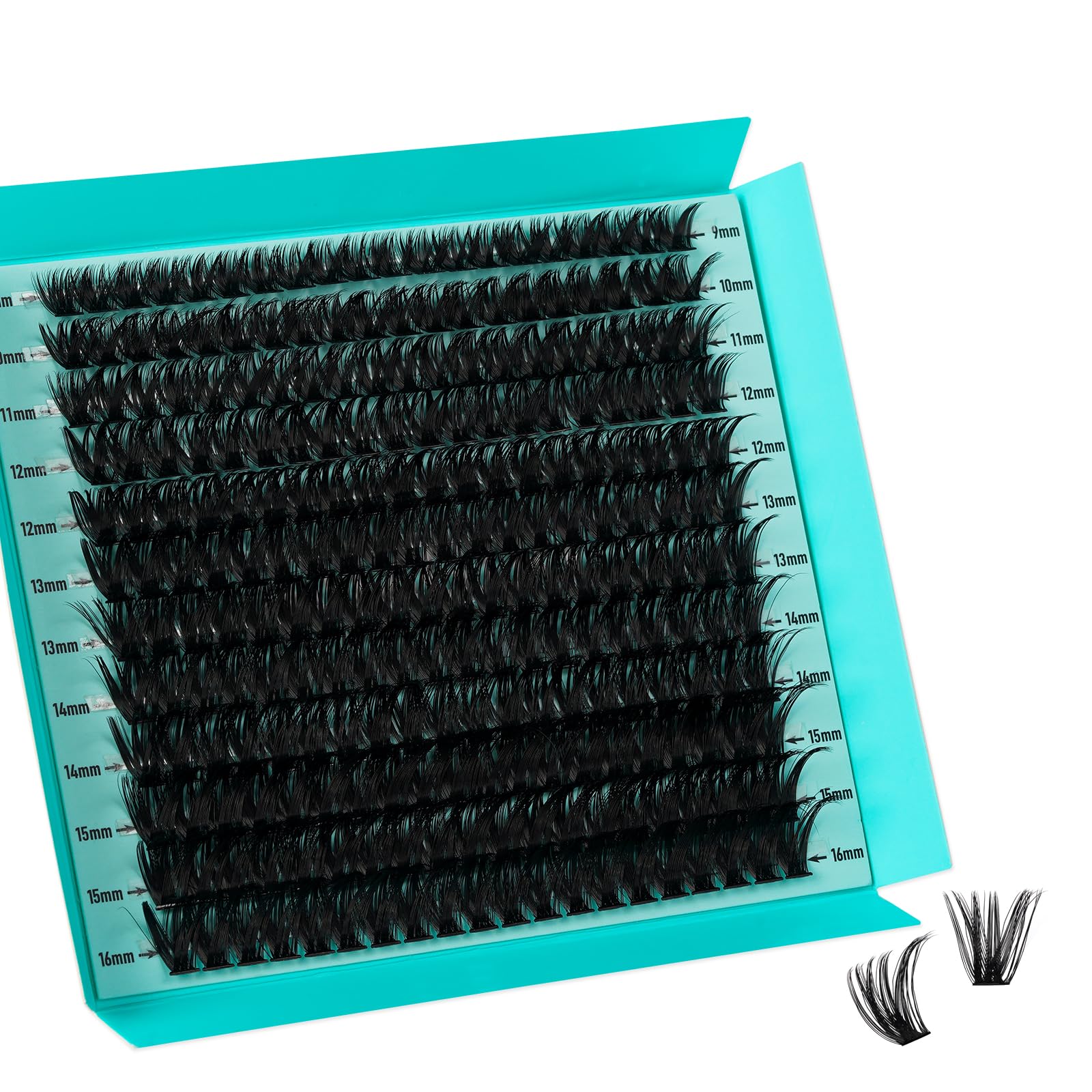 AMZGIRL LASH | 240 Pcs Lash Clusters for DIY Home Eyelash Extensions – 9-16mm D-Curl Mix