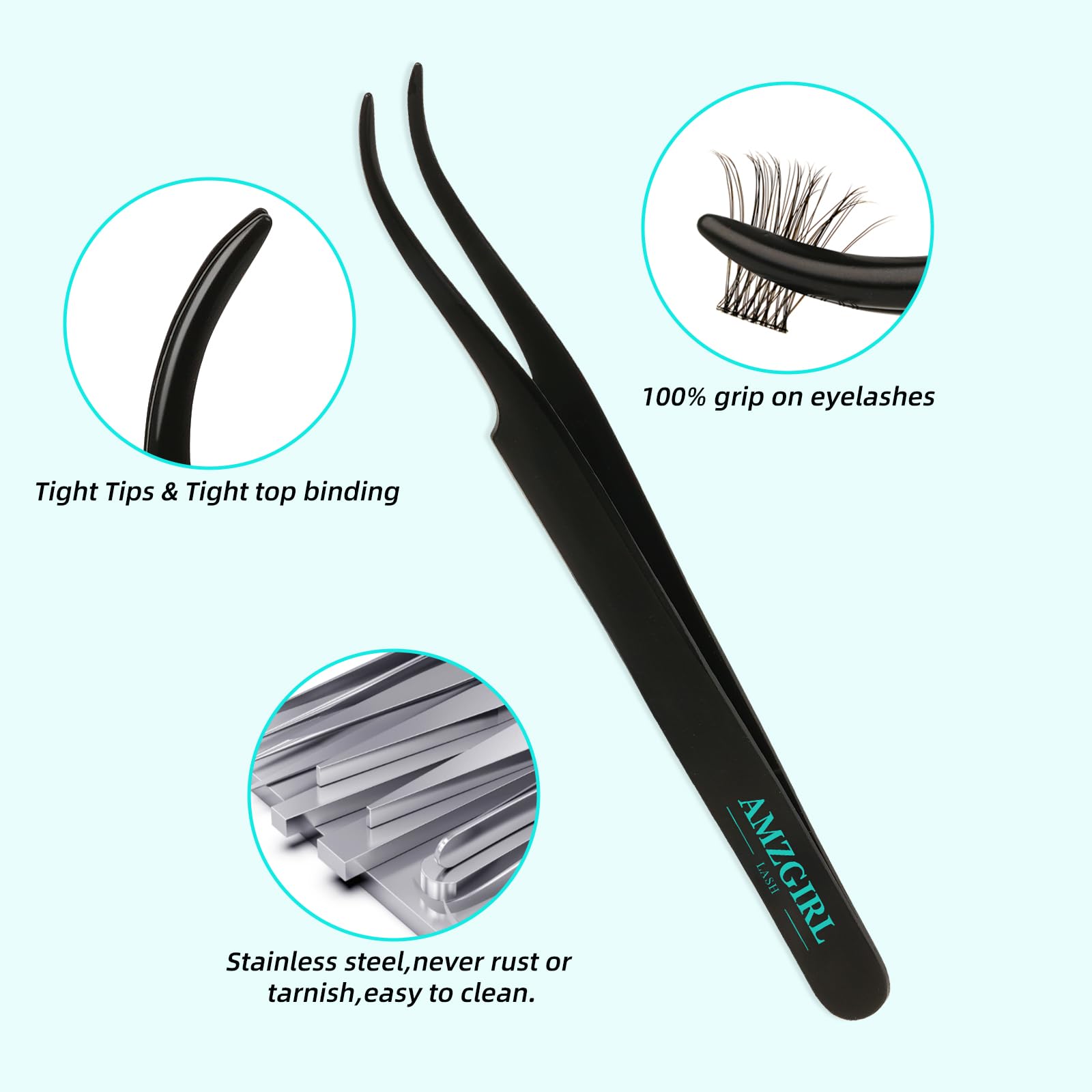 AMZGIRL LASH Daybreak Lash Clusters Kit – DIY Lash Extensions at Home with Bond & Seal