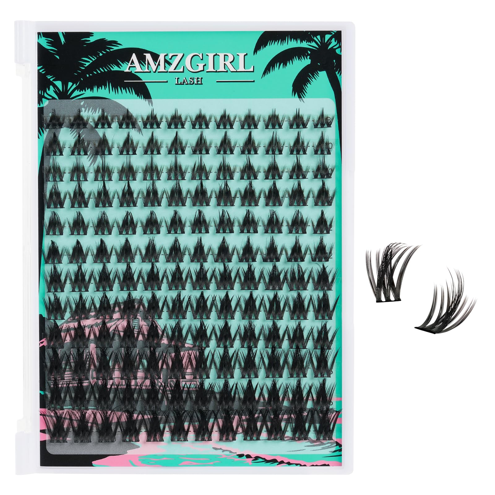 AMZGIRL LASH Fairy Lash Clusters 144Pcs — Lightweight Manga Lashes for DIY at Home