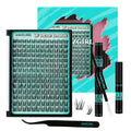 AMZGIRL LASH Manga Lash Clusters Kit 168pcs – C Curl Fairy Lashes with Bond & Seal, Remover & Tweezers