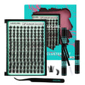 AMZGIRL LASH Manga Lash Clusters Kit 140pcs C-Curl – Waterproof Bond & Seal