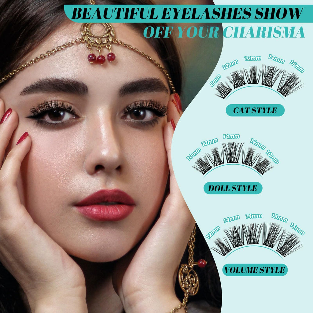 AMZGIRL LASH Lash Extension Kit — 168Pcs DIY Cluster Lashes with Bond, Seal, Remover & Applicator