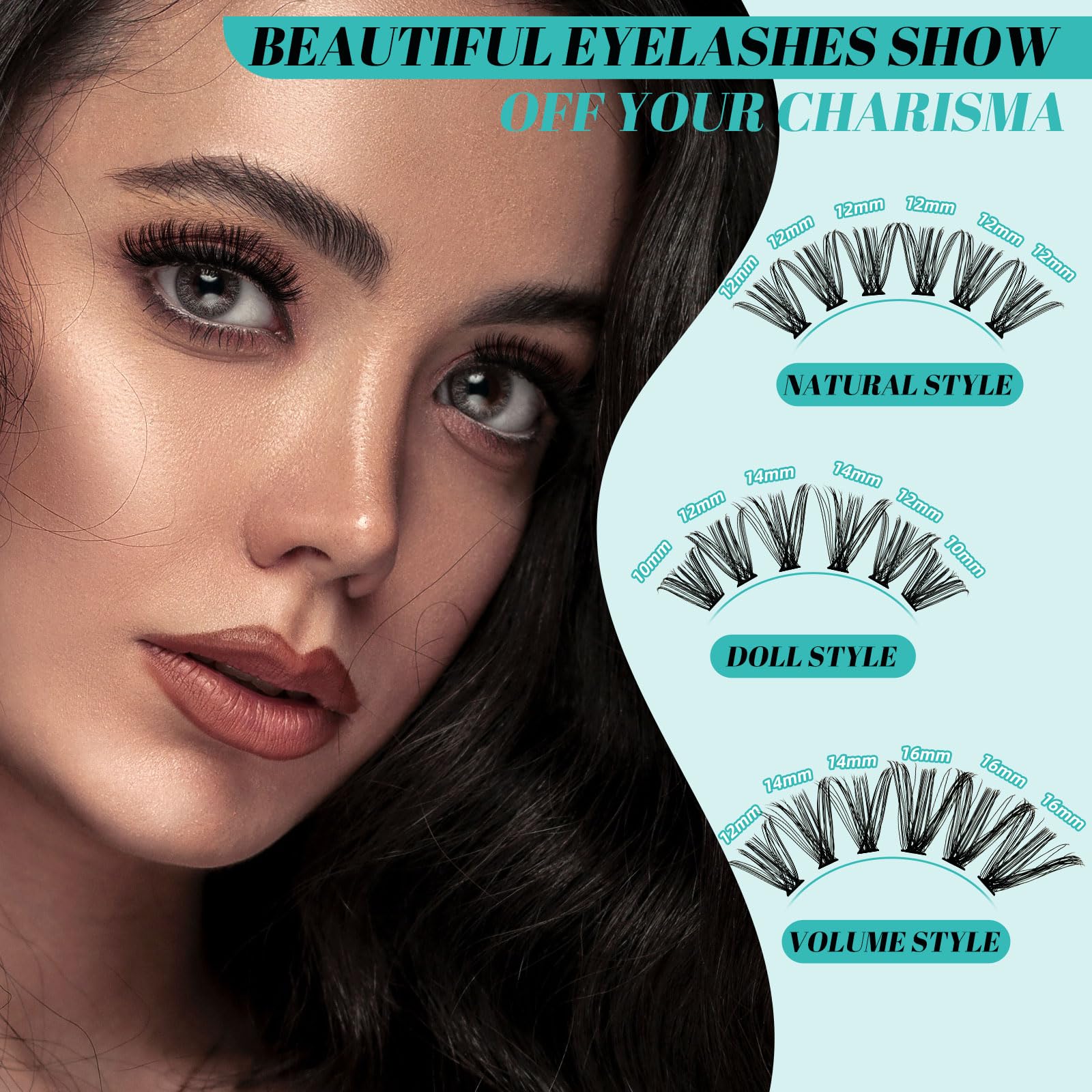 AMZGIRL LASH Lash Clusters Kit 320Pcs • 40D DIY Lash Extension Kit