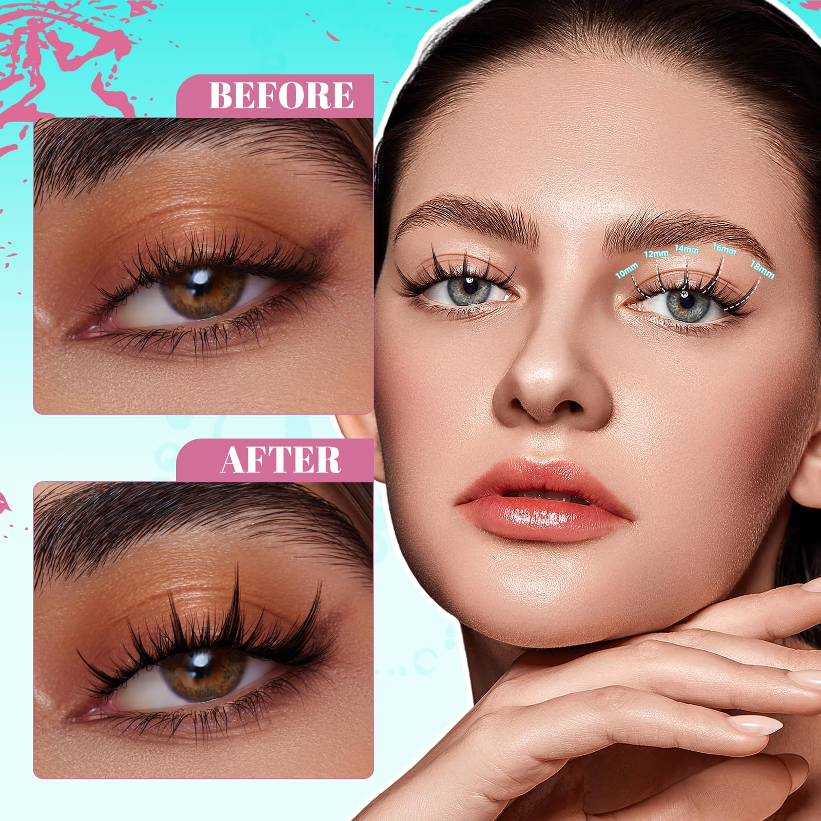 AMZGIRL LASH Lash Clusters Kit 160PCS: Manga Look with Bond, Seal, Remover & Applicator