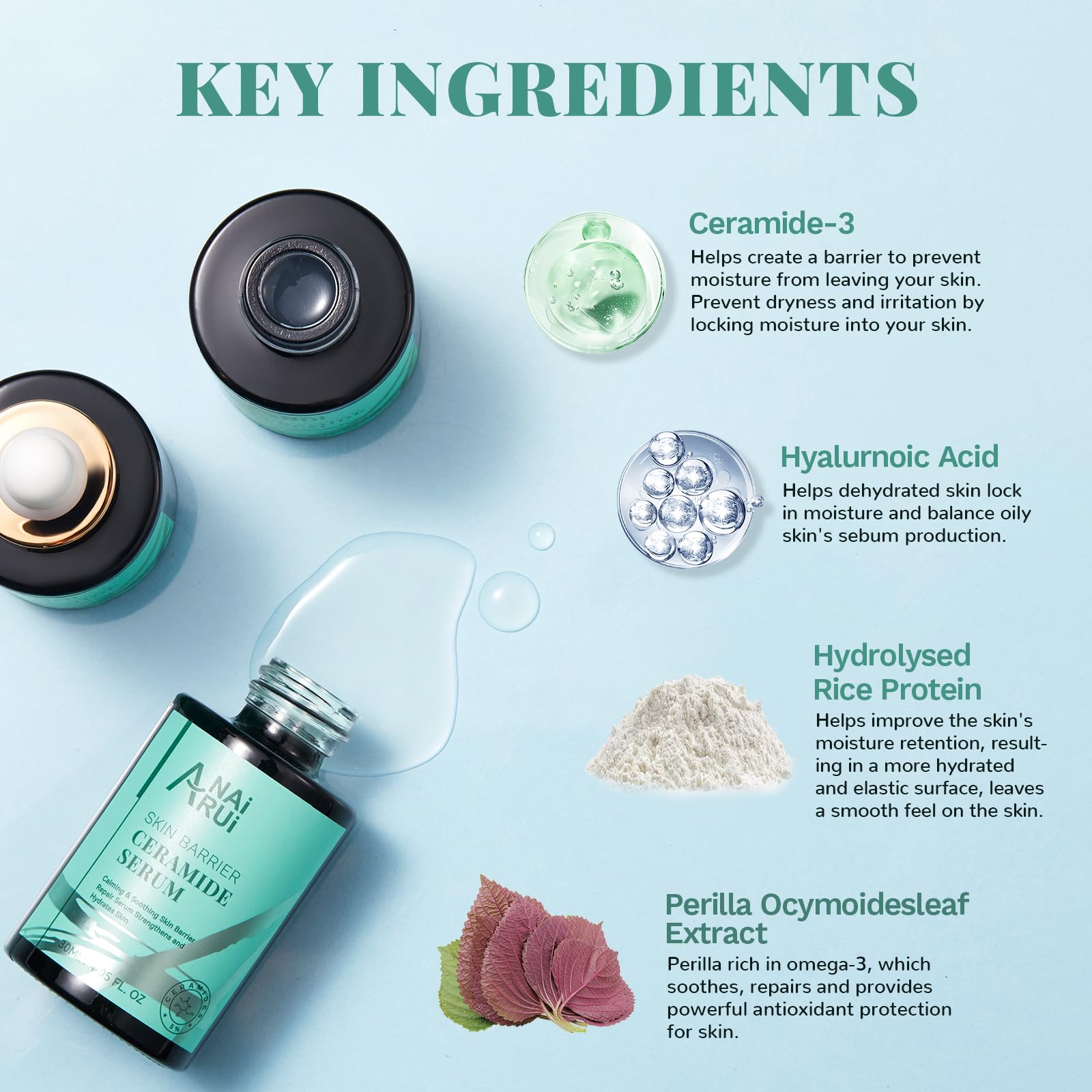 ANAI RUI Ceramide Face Serum – Hydrating Barrier Repair & Smoothing