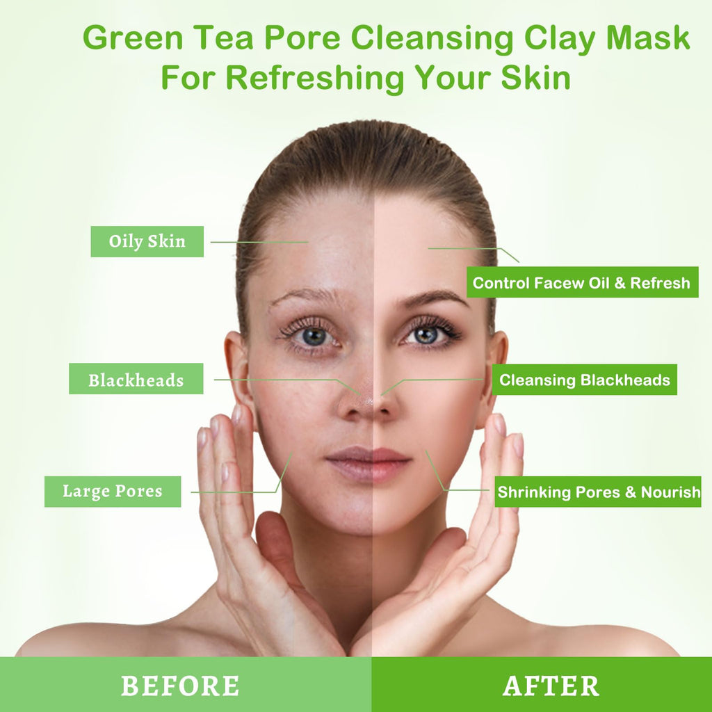 ANAI RUI Green Tea Mask – Pore-Minimizing Hydrating Clay Mask for Deep Cleanse