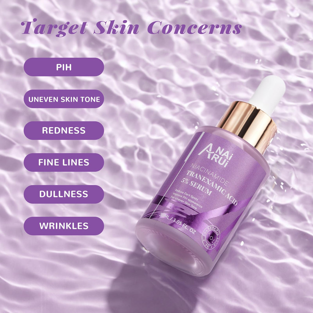 ANAI RUI 5% Tranexamic Acid Serum with Niacinamide, Arbutin & Kojic Acid – For Uneven Skin Tone | 1 fl oz