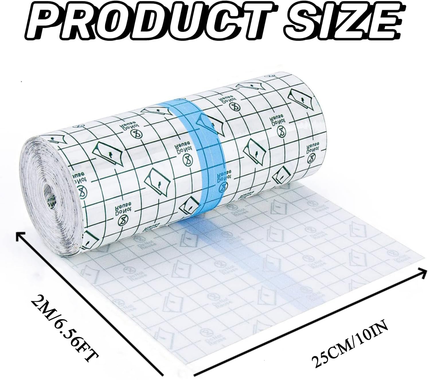 ANAMPION Tattoo Aftercare Waterproof Bandages 10-inch x 2-yard Second Skin Bandage for Healing & Skin Protection