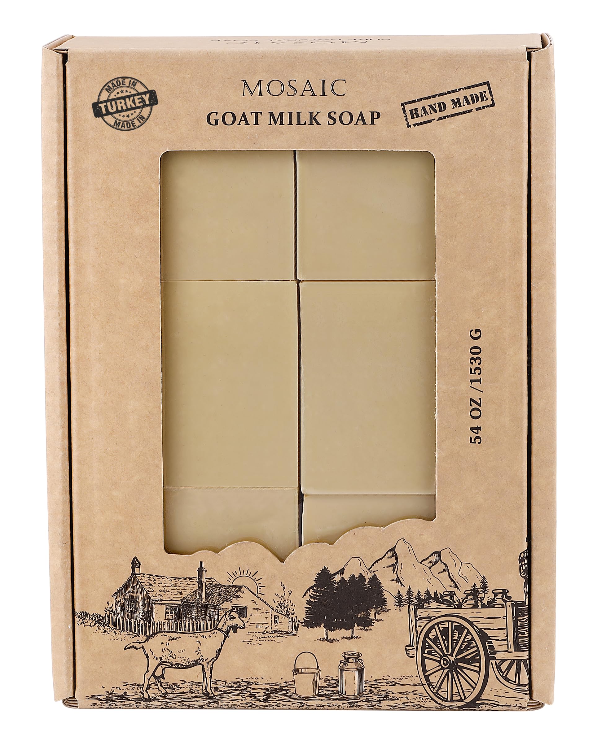 AnatoliaDaphne Natural Goat Milk Soap Bars | Handmade Moisturizing Bar Soap & Body Wash for Sensitive Skin | 12 Pack (4.5 oz Each)