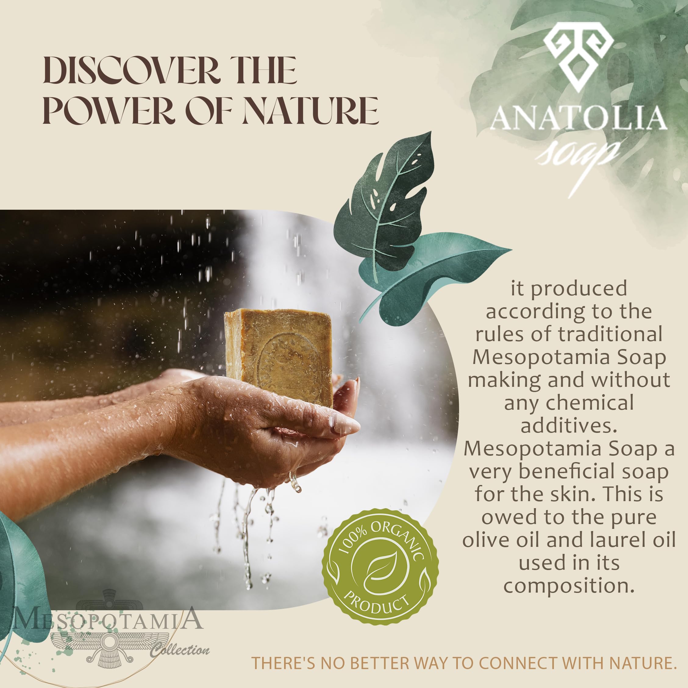 Aleppo Soap 2-Pack | Anatolia Soap – 100% Olive Oil Handmade Castile Soap, 14 oz Total