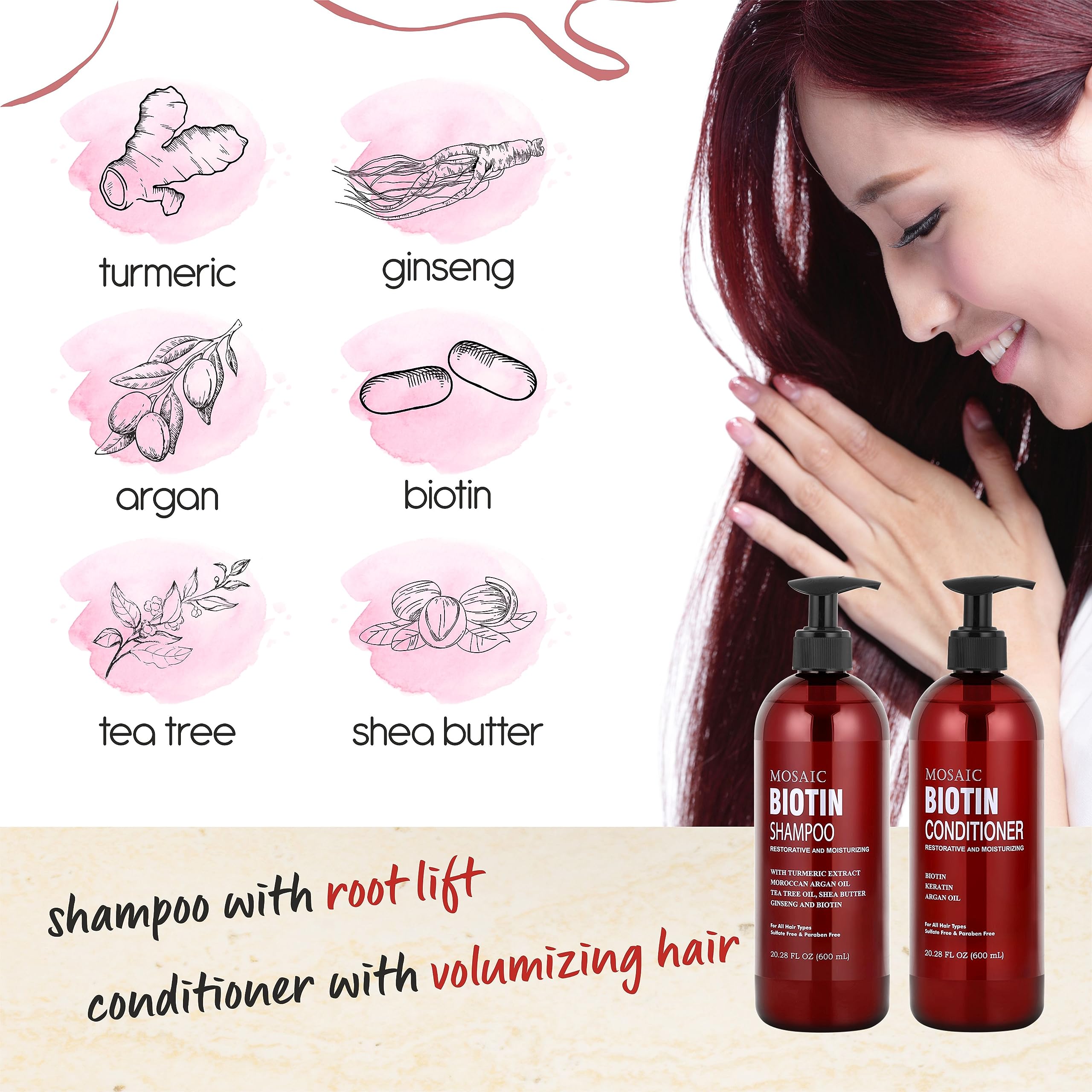 AnatoliaDaphne Biotin Volumizing Shampoo & Conditioner Set for Thinning Hair