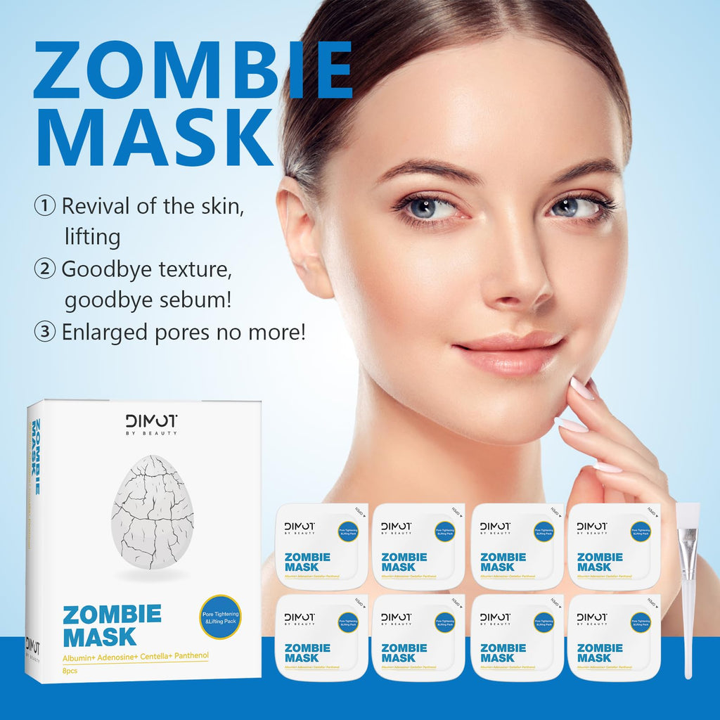 ANCAI 2025 Zombie Facial Mask – Hydrating Clay Mud Mask for Pore Tightening & Lifting (8 x 1-Use Boxes)