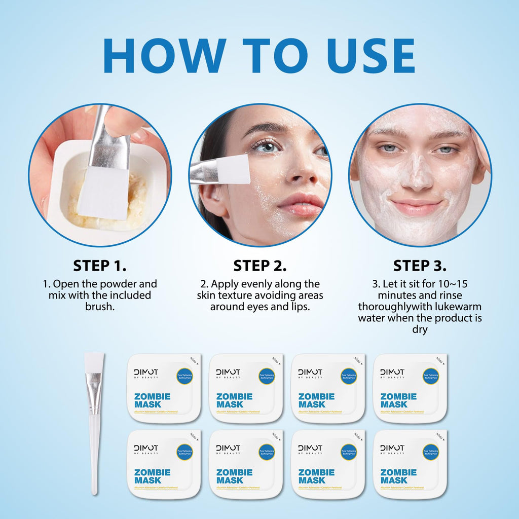 ANCAI 2025 Zombie Facial Mask – Hydrating Clay Mud Mask for Pore Tightening & Lifting (8 x 1-Use Boxes)