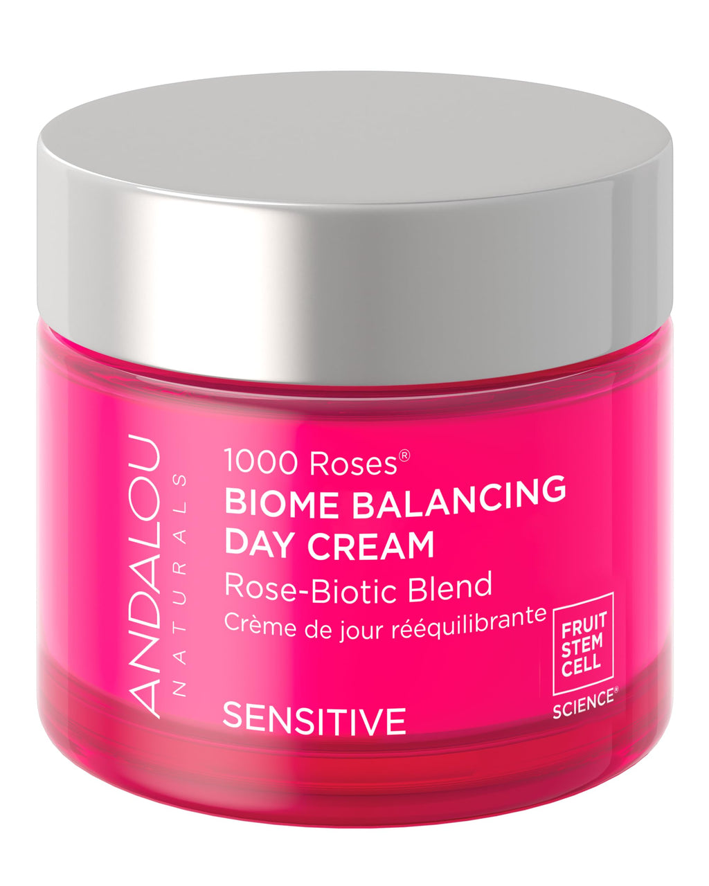 Andalou Naturals 1000 Roses Biome Balancing Day Cream — Lightweight Hydration for Sensitive Skin