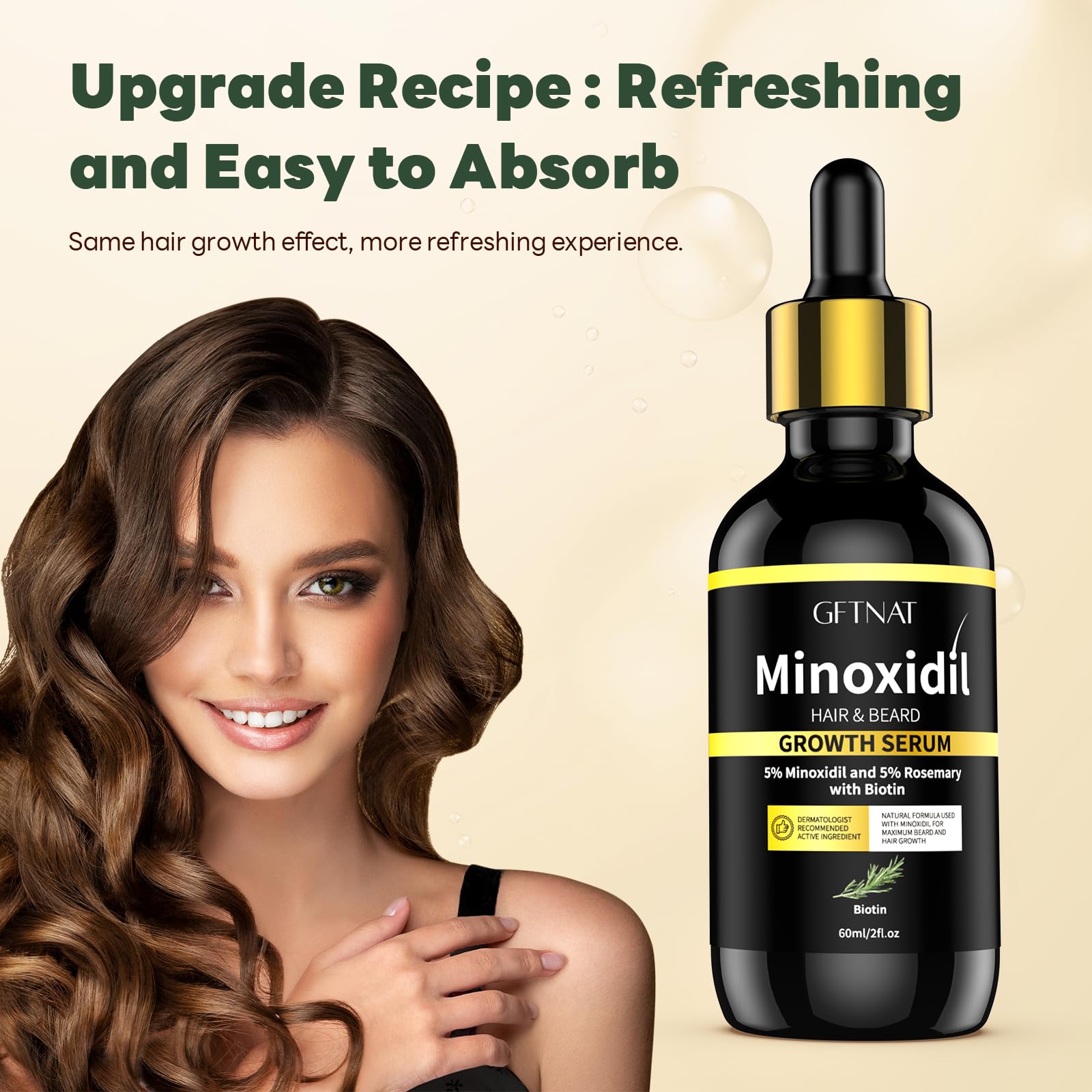 Andelusita 5% Minoxidil with Rosemary & Biotin – Hair & Beard Growth Serum