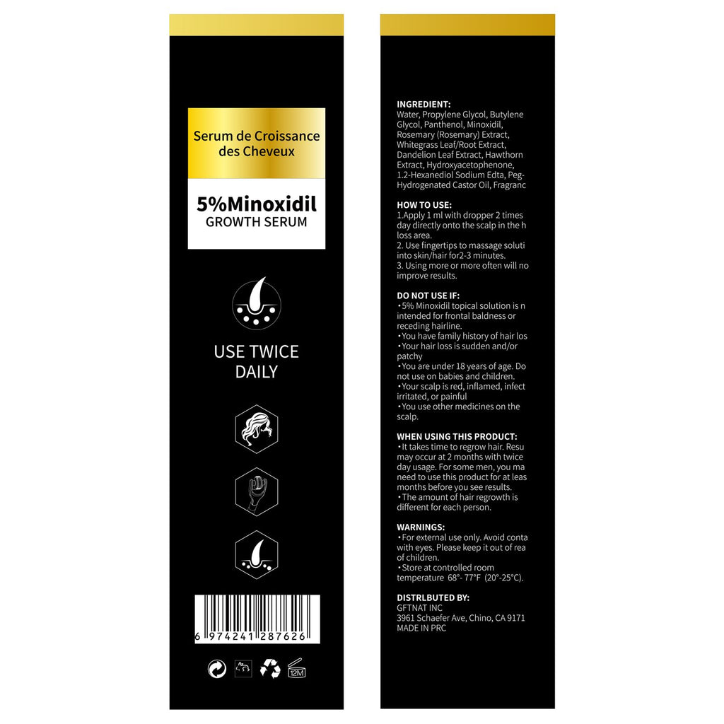 Andelusita 5% Minoxidil with Rosemary & Biotin – Hair & Beard Growth Serum
