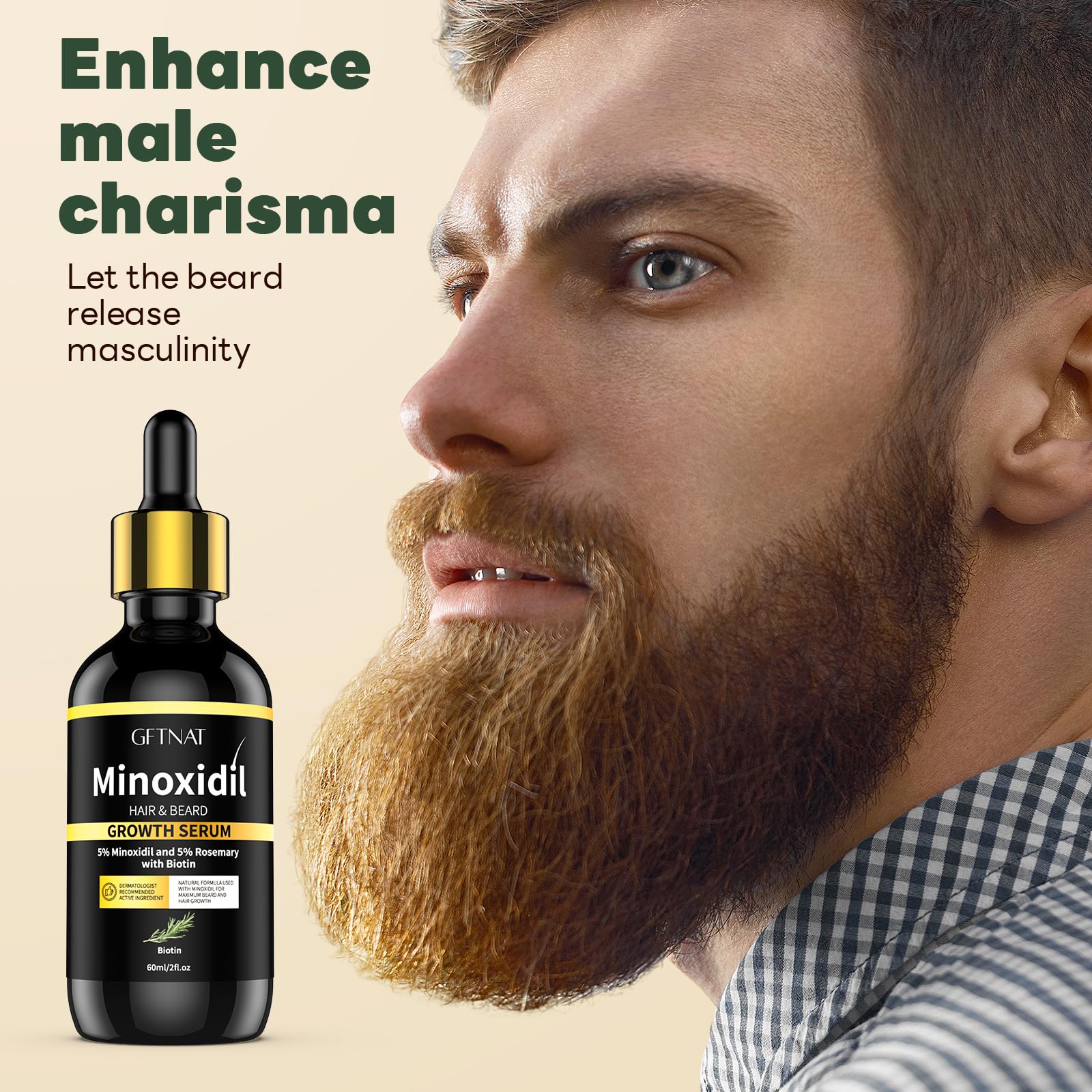Andelusita 5% Minoxidil with Rosemary & Biotin – Hair & Beard Growth Serum