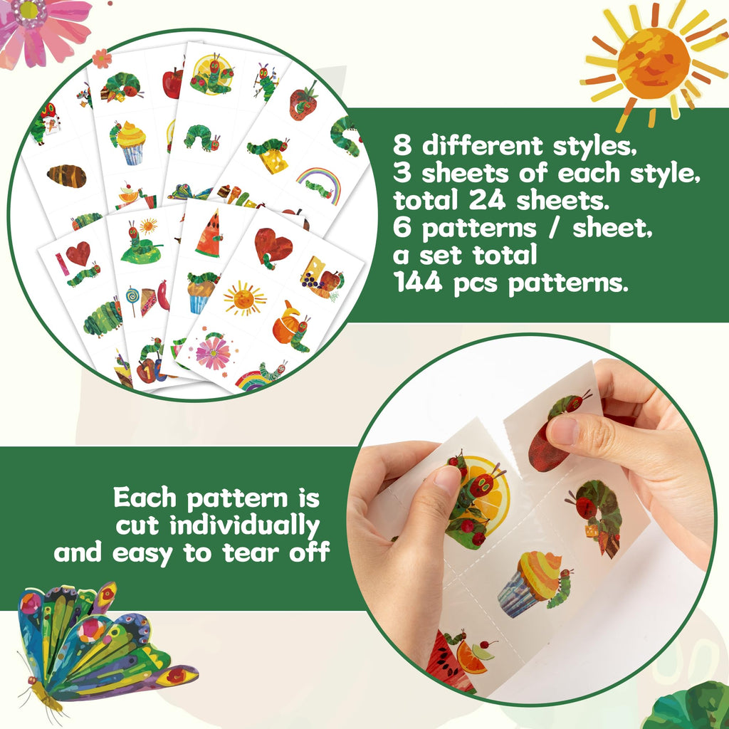 Andi Cppss Hungry Insects Temporary Tattoos – 144 Tattoos, 24 Sheets, 48 Styles for Parties & Classroom Fun
