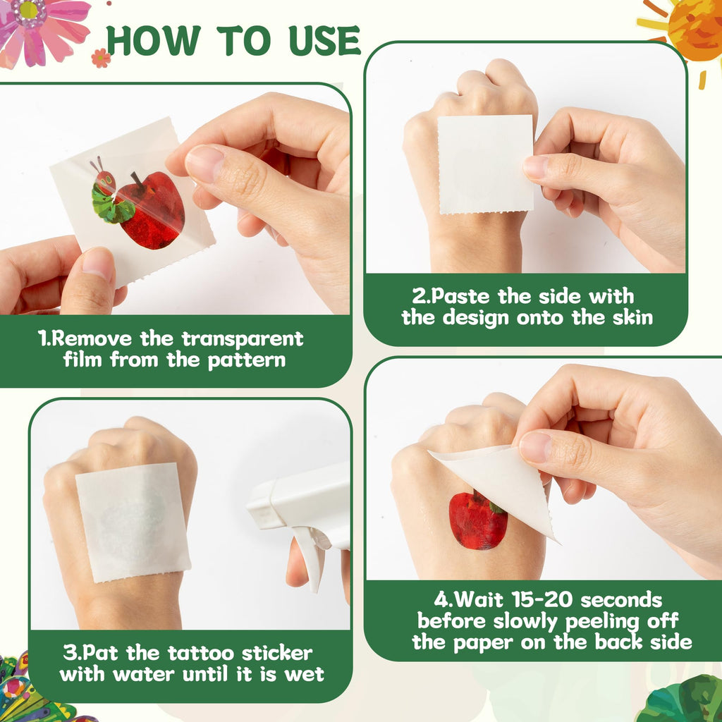 Andi Cppss Hungry Insects Temporary Tattoos – 144 Tattoos, 24 Sheets, 48 Styles for Parties & Classroom Fun
