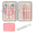 Andrea 10-in-1 Professional Manicure Kit for Women – Nail & Grooming Set with Pink Travel Case