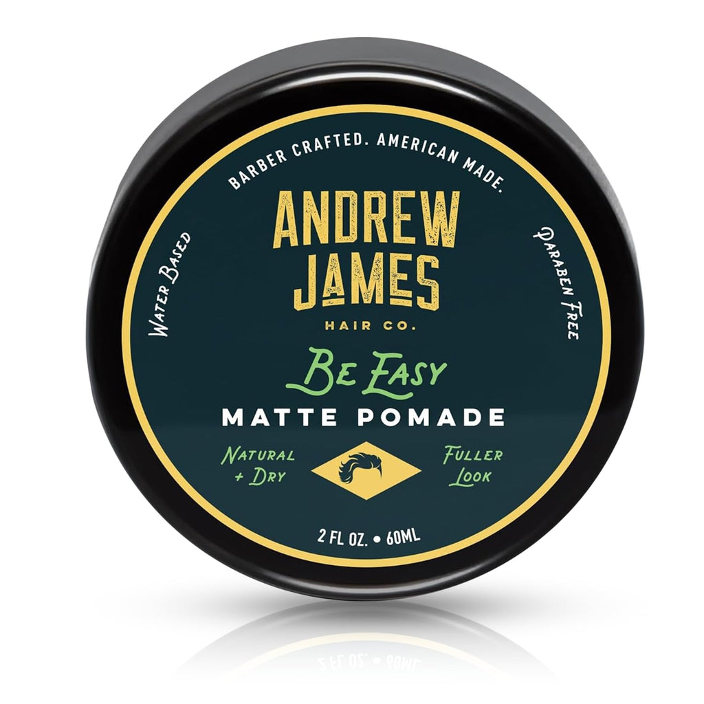 ANDREW JAMES Be Easy Cream Pomade | Firm Hold & Natural Matte Finish | 2.75 oz