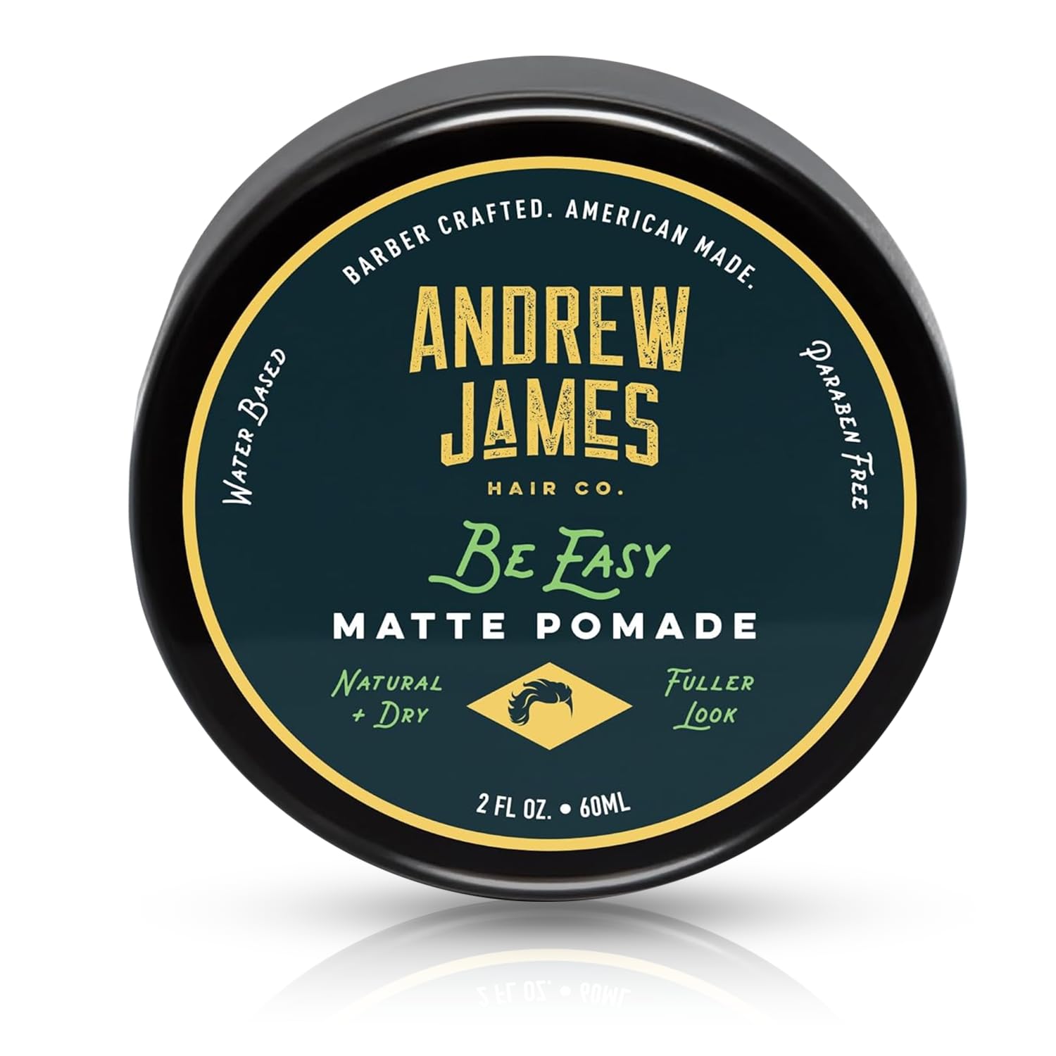 ANDREW JAMES Be Easy Cream Pomade | Firm Hold & Natural Matte Finish | 2.75 oz