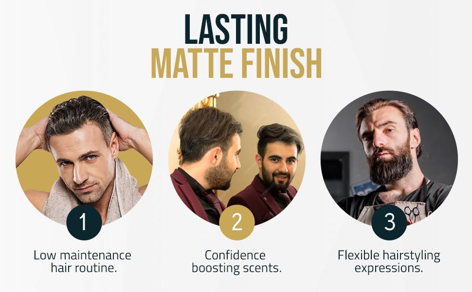 ANDREW JAMES Matte Pomade 2.75 oz | Be Easy Lite — Natural Matte Finish, Medium Hold