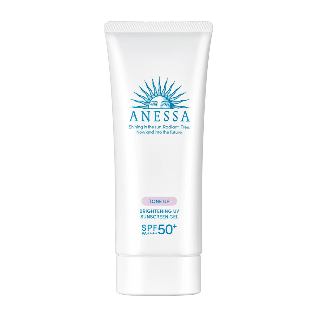 Anessa Tone Up Brightening UV Sunscreen Gel SPF50+ PA++++ – 2 x 90g, Water-Resistant