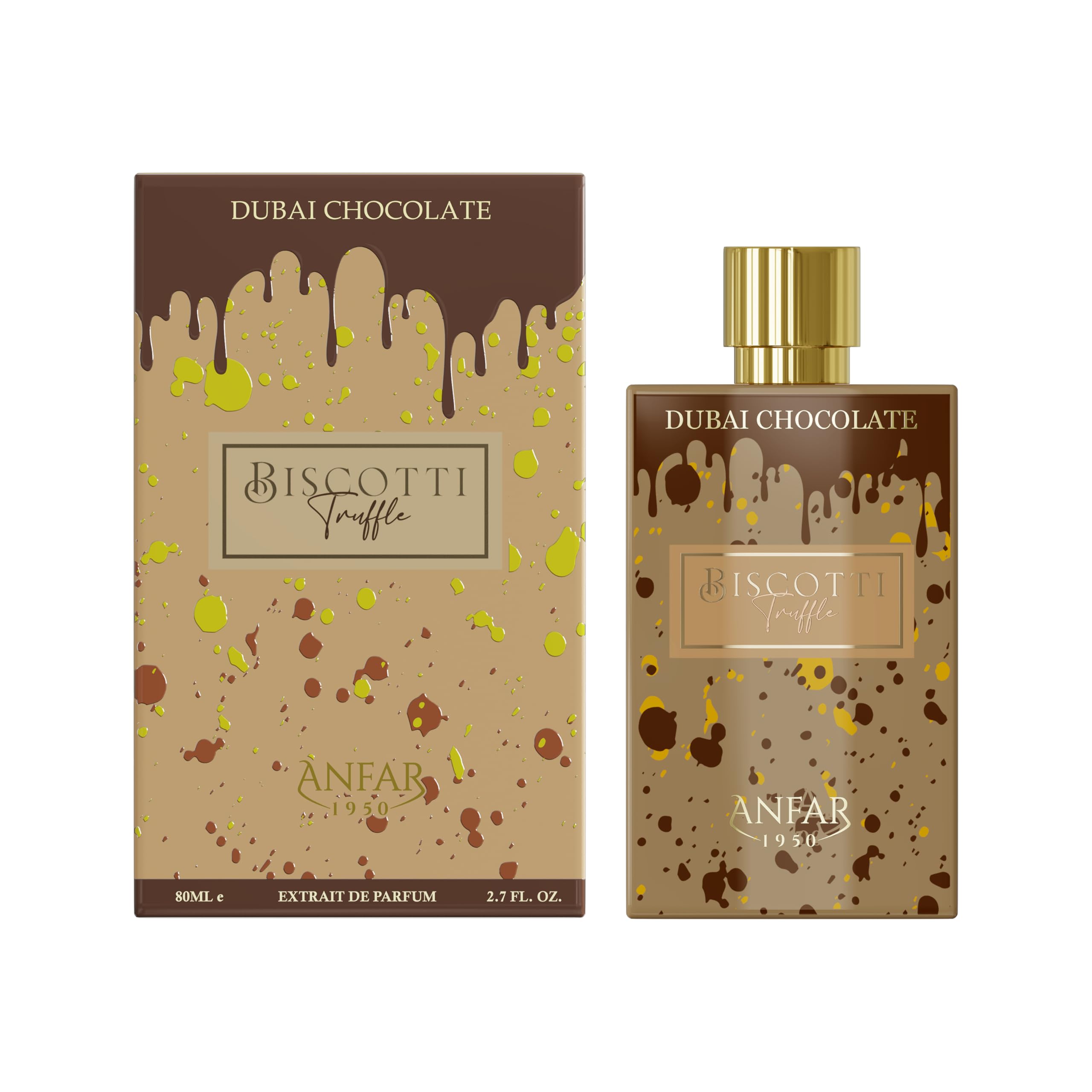 Anfar 1950 Dubai Chocolate Biscotti Truffle EDP – Luxury Gourmand Fragrance 80ml