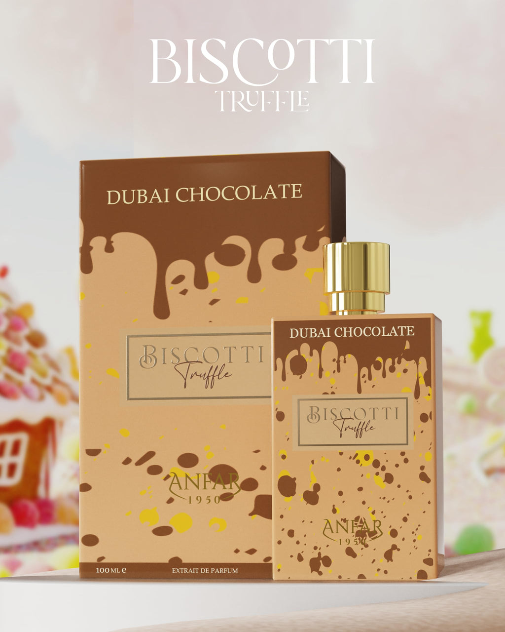 Anfar 1950 Dubai Chocolate Biscotti Truffle EDP – Luxury Gourmand Fragrance 80ml