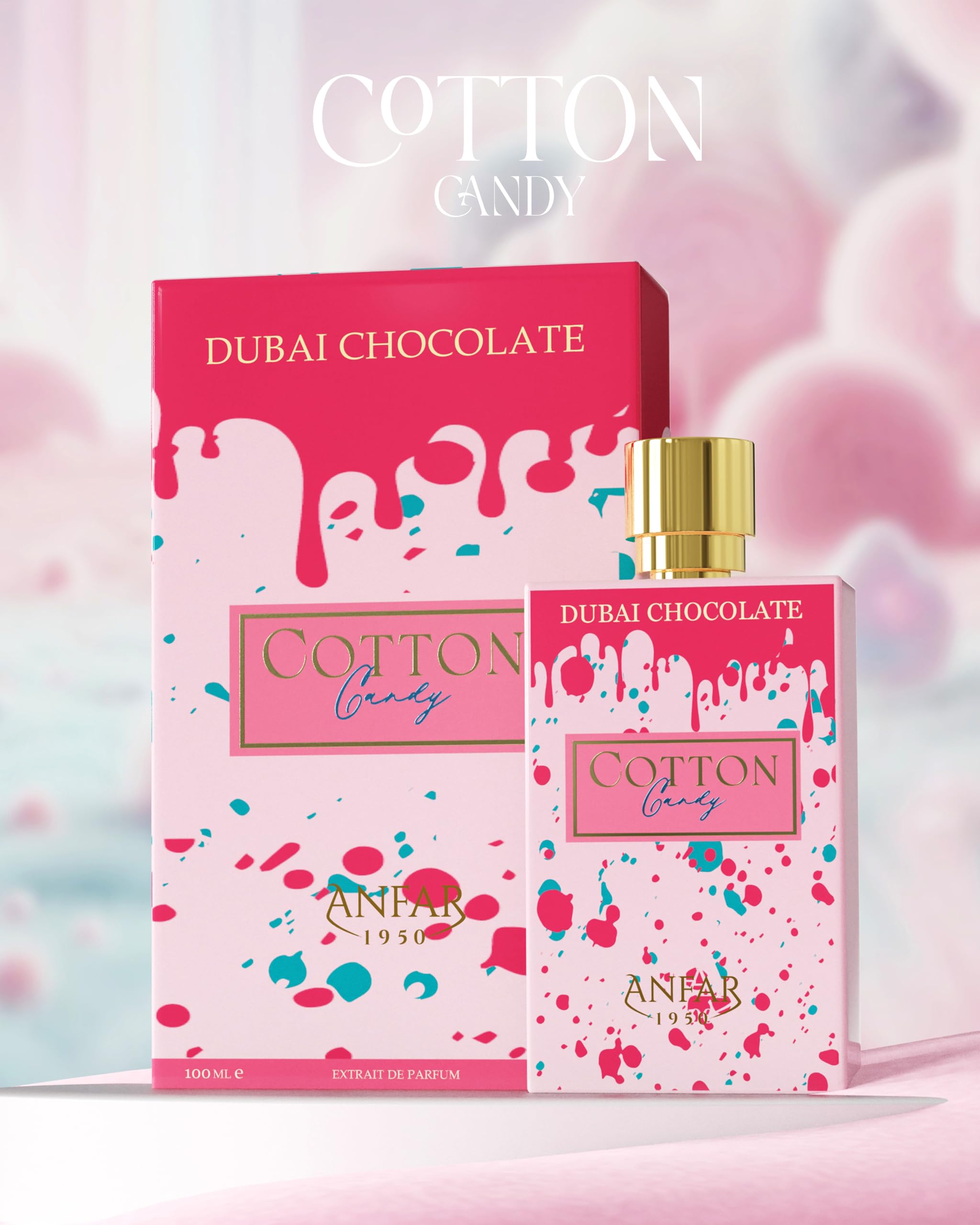 Anfar 1950 Dubai Chocolate Cotton Candy EDP 80ml – Long-Lasting Oriental Gourmand