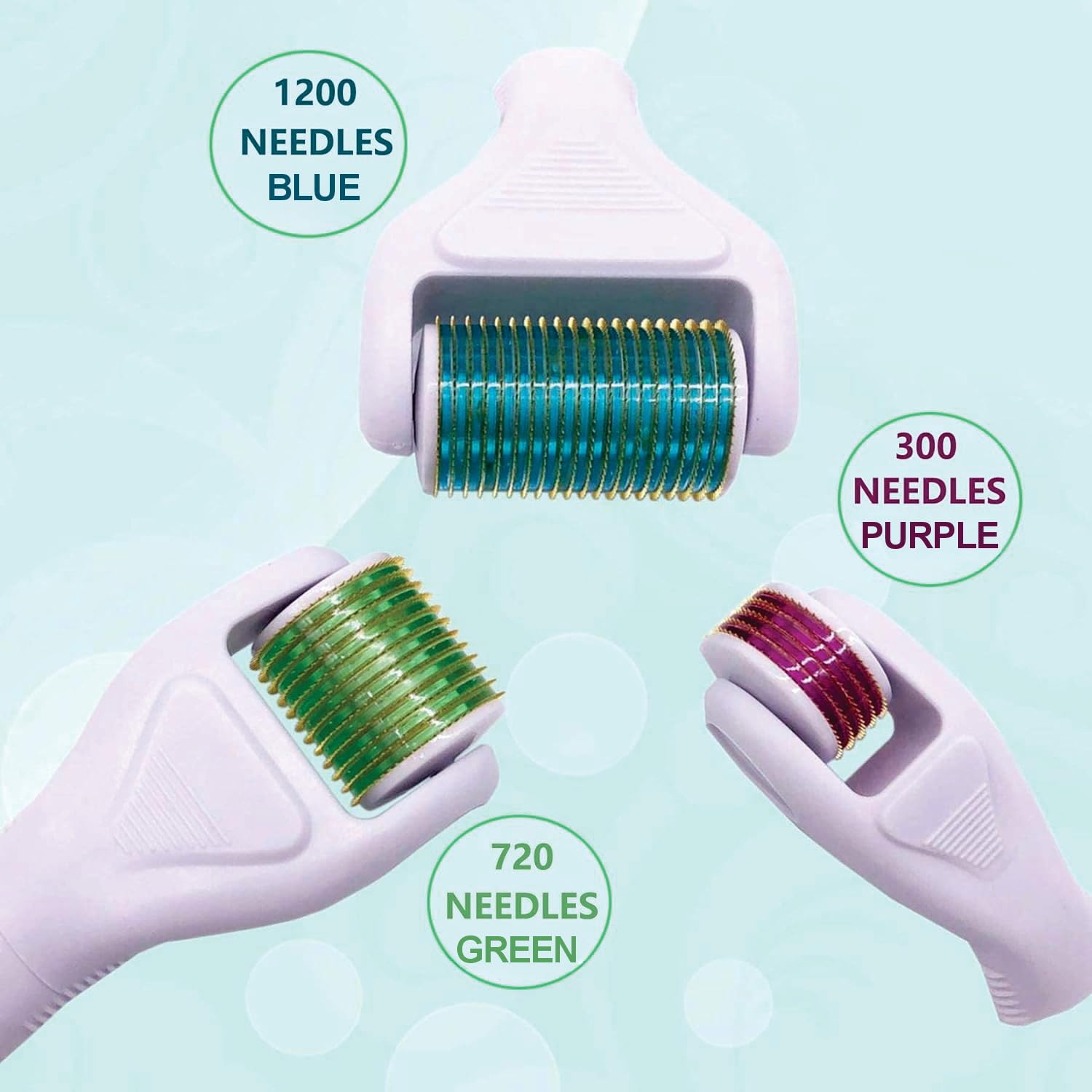 Angel Kiss 4-in-1 Titanium Derma Roller Set for Face, Body, Scalp & Beard
