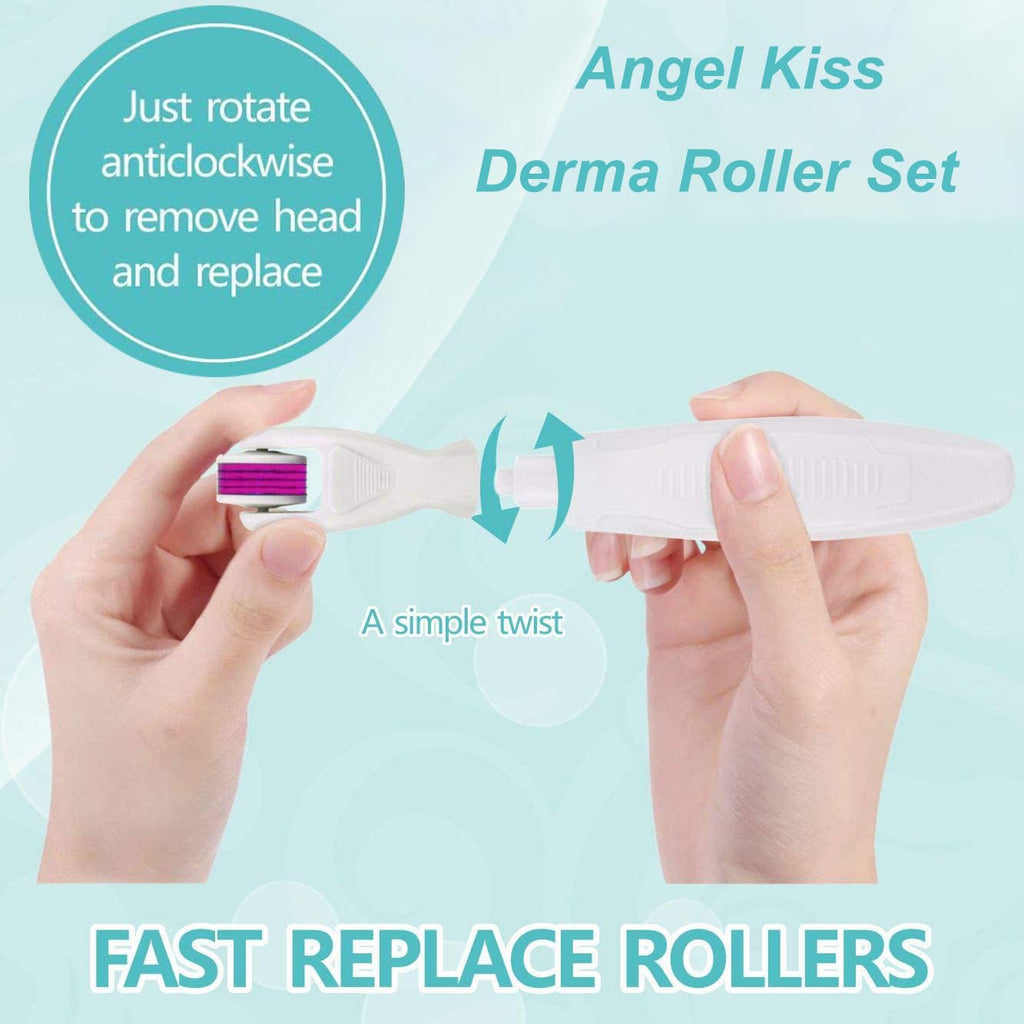 Angel Kiss 4-in-1 Titanium Derma Roller Set for Face, Body, Scalp & Beard