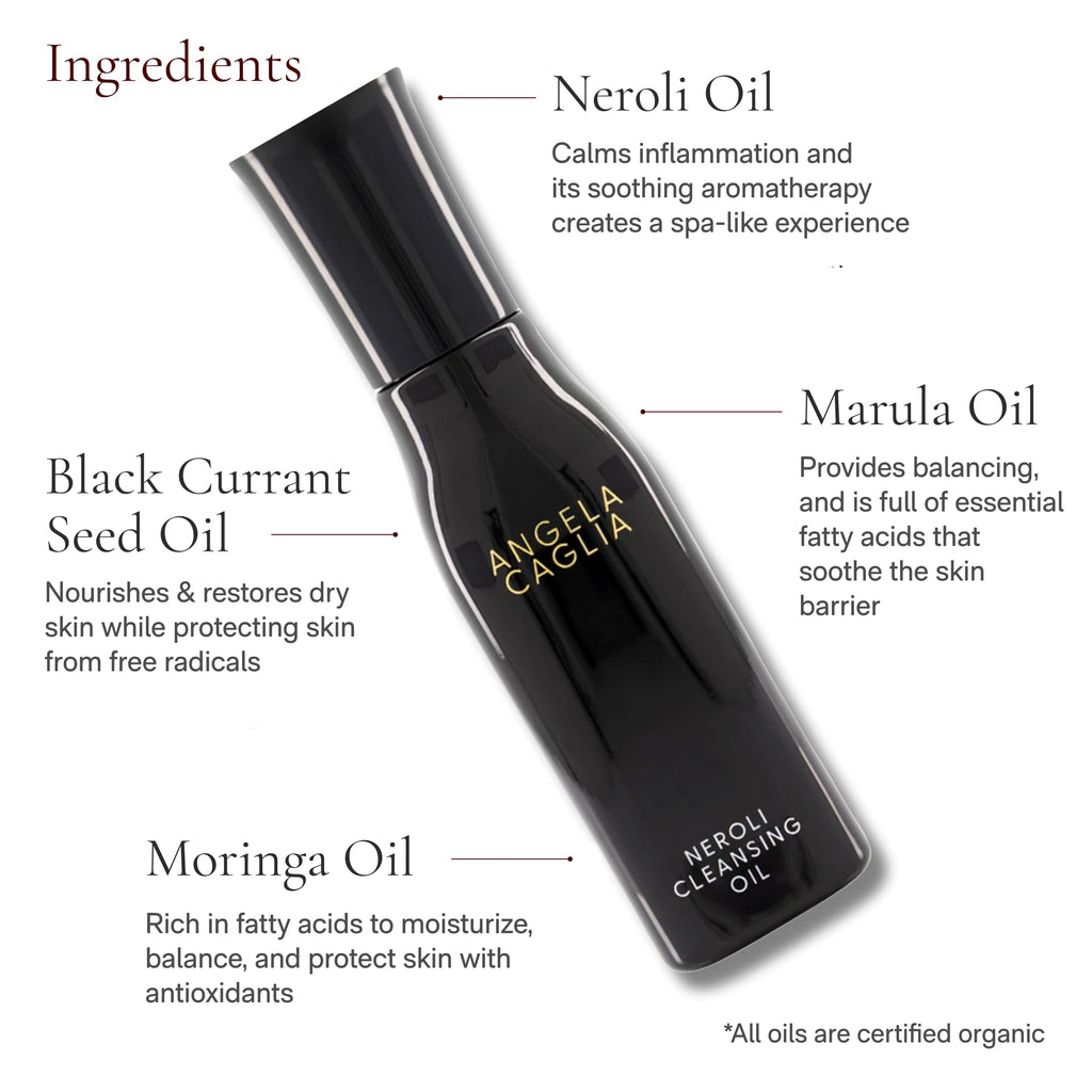 Angela Caglia Neroli Cleansing Oil – Lipid-Lock Hydration Makeup Remover & Face Cleanser
