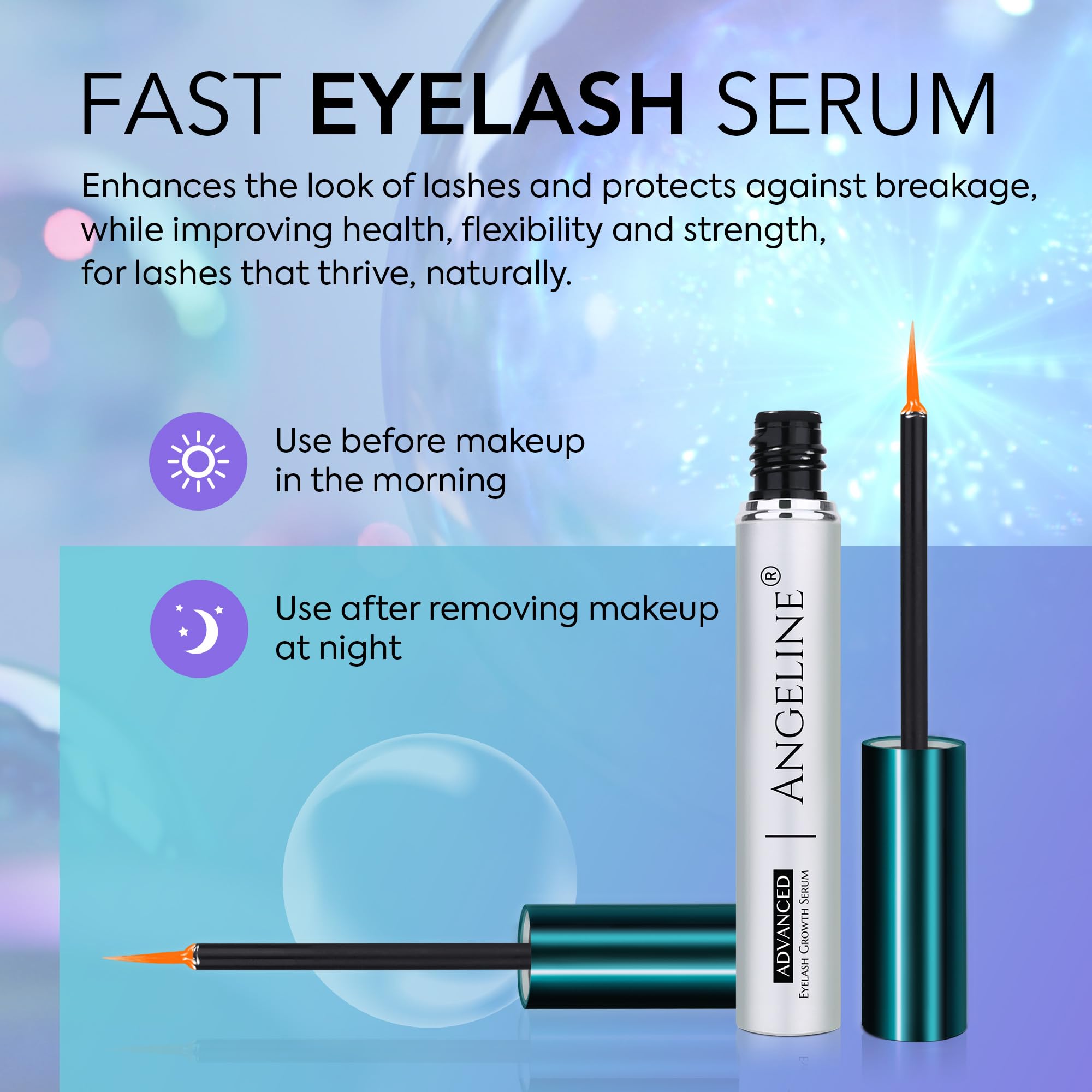 Angeline Premium Lash Serum – Advanced Growth Formula for Longer, Fuller Lashes & Brows | 5ml